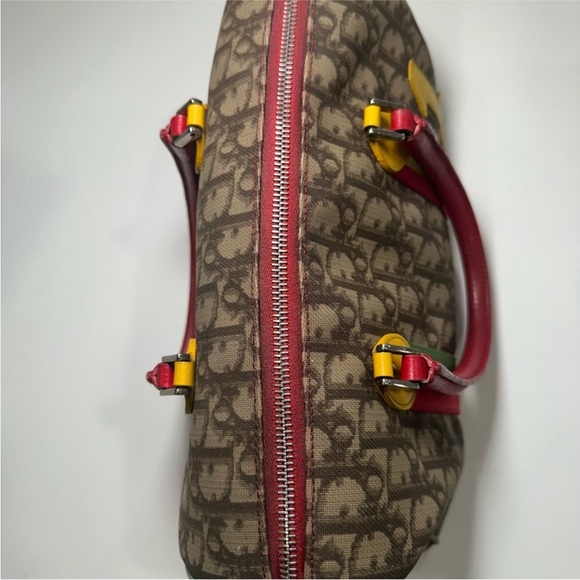 Dior Brown and Red Monogram Bag - Picture 2 of 7